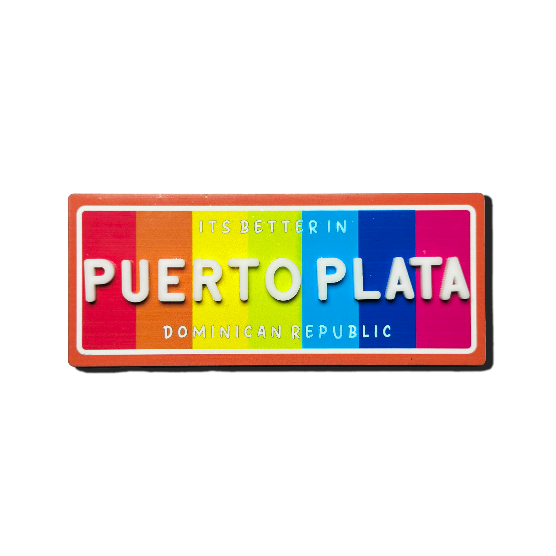 RECTANGULO LETRAS 3D BLANCAS FONDO COLORES